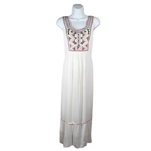 MAGIC EMBROIDERED SLEEVELESS MAXI DRESS